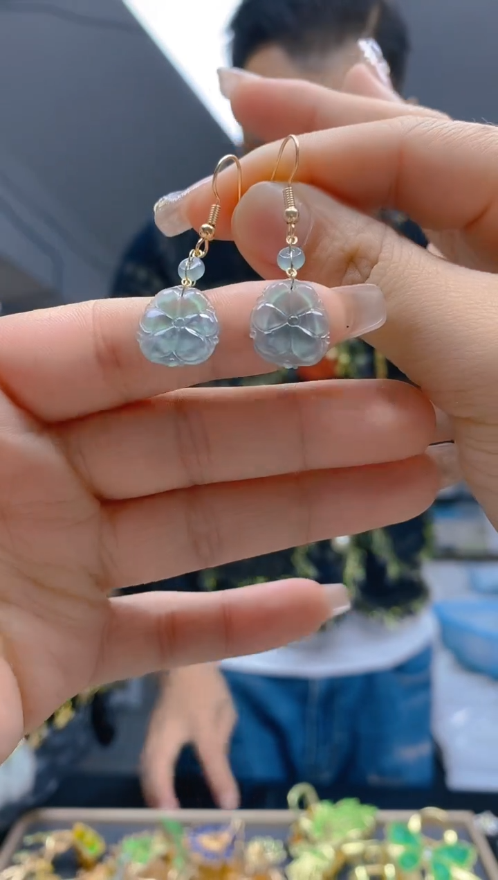 【闪购商品】翡翠耳饰合金335翡翠耳钩