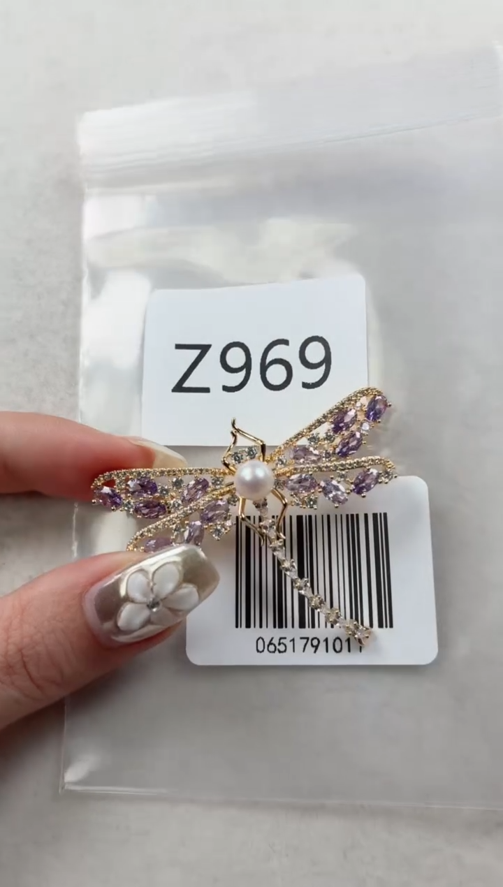 未镶嵌胸针淡水珍珠Z969