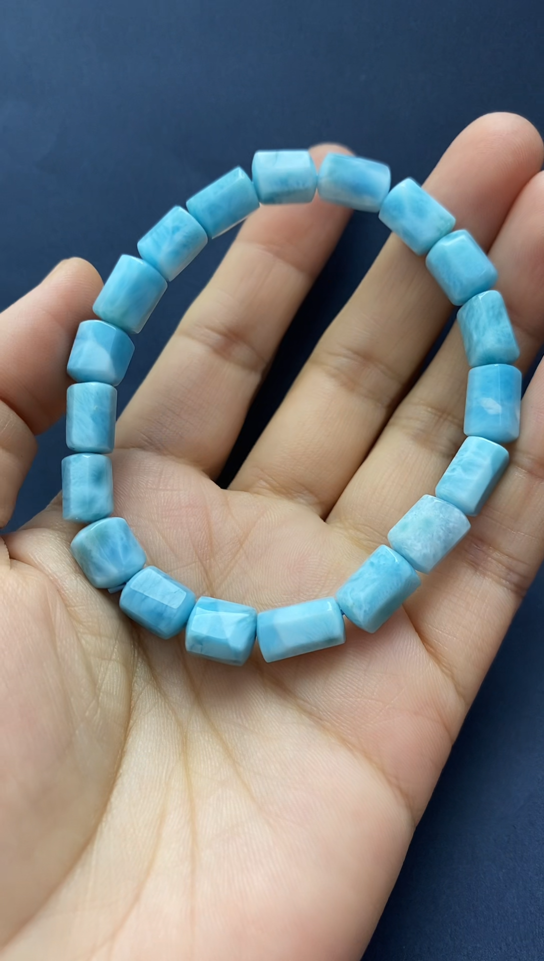 未镶嵌针钠钙石（海纹石）手链手串