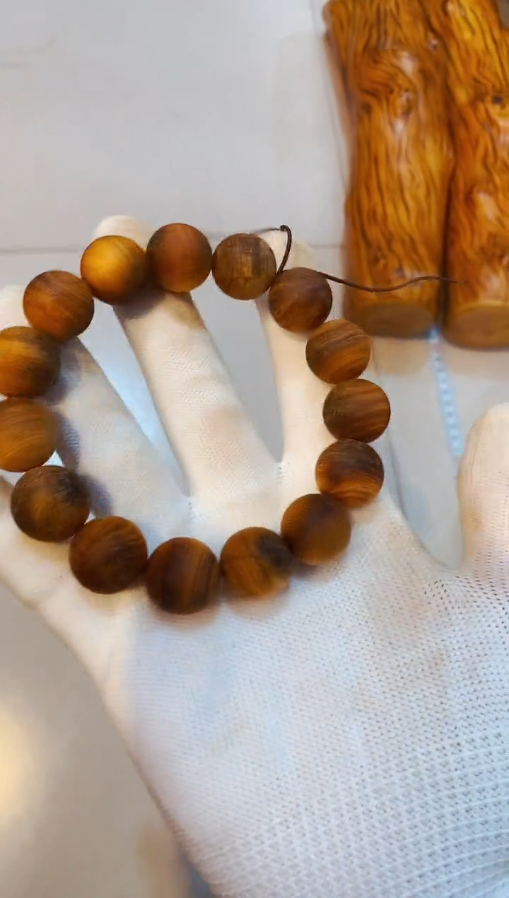 柏木（崖柏）雷毛圆1.5单条北太行崖柏手把件手串