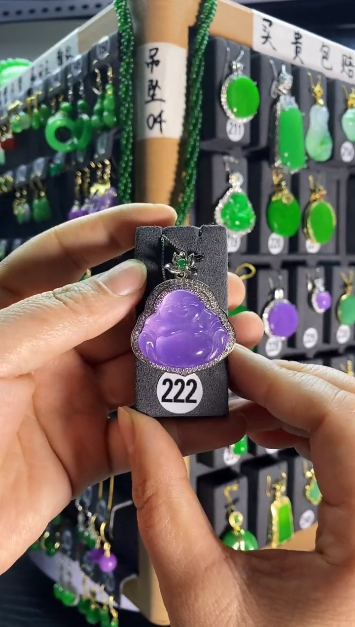 【闪购商品】翡翠耳饰银S925镶嵌222...