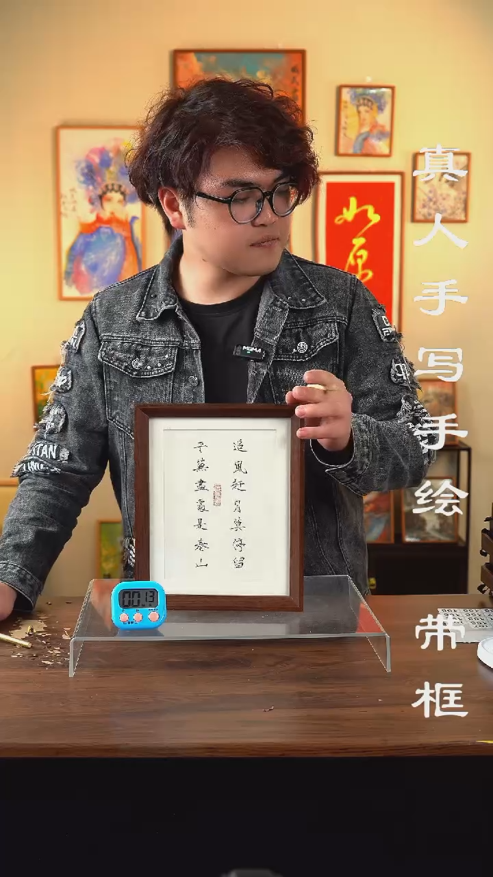 【闪购商品】书法187真人手写手绘摆件