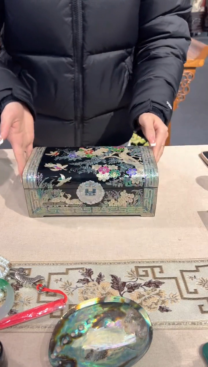 【闪购商品】福利款圆弧枕半贝底弘贝雅螺钿漆器文化馆