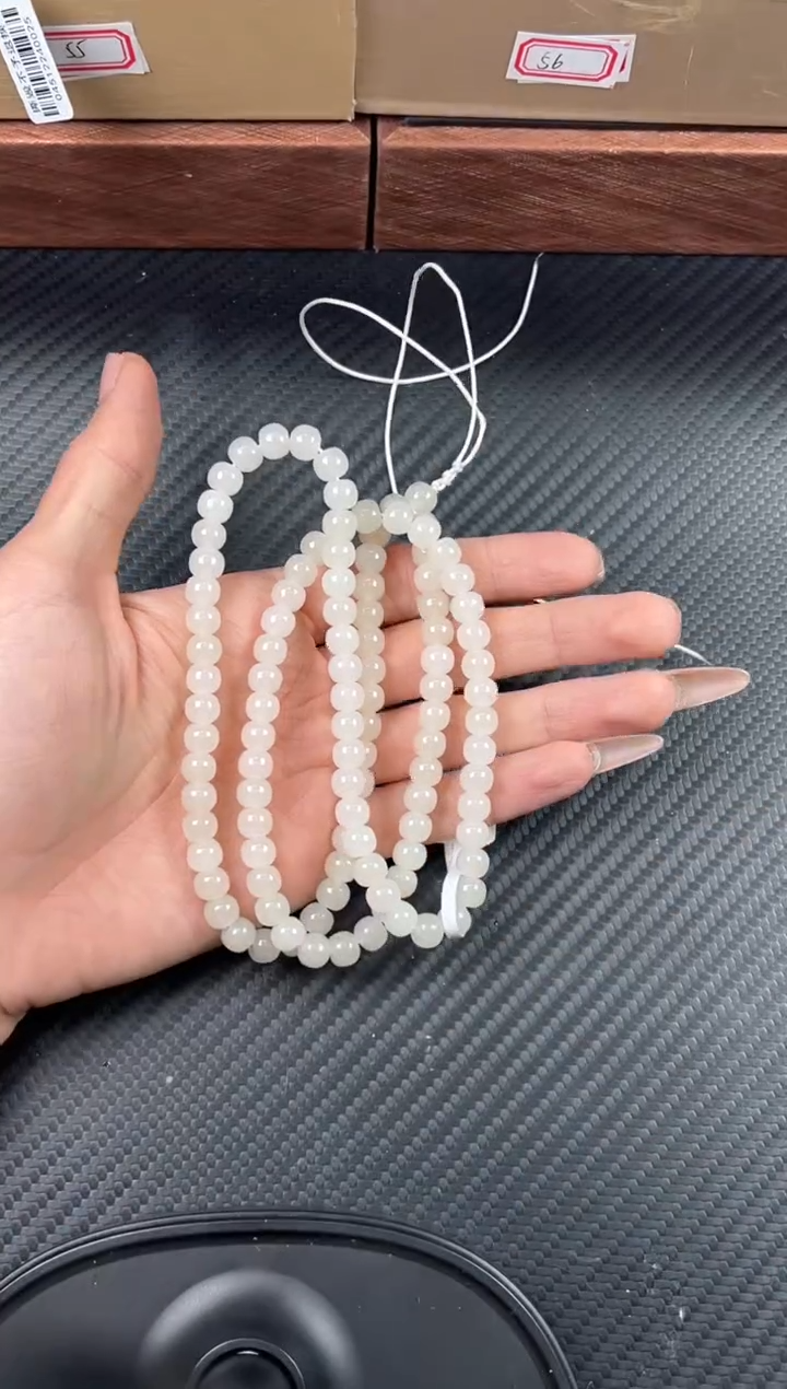 项链未镶嵌和田玉黑山微色差长链卡6