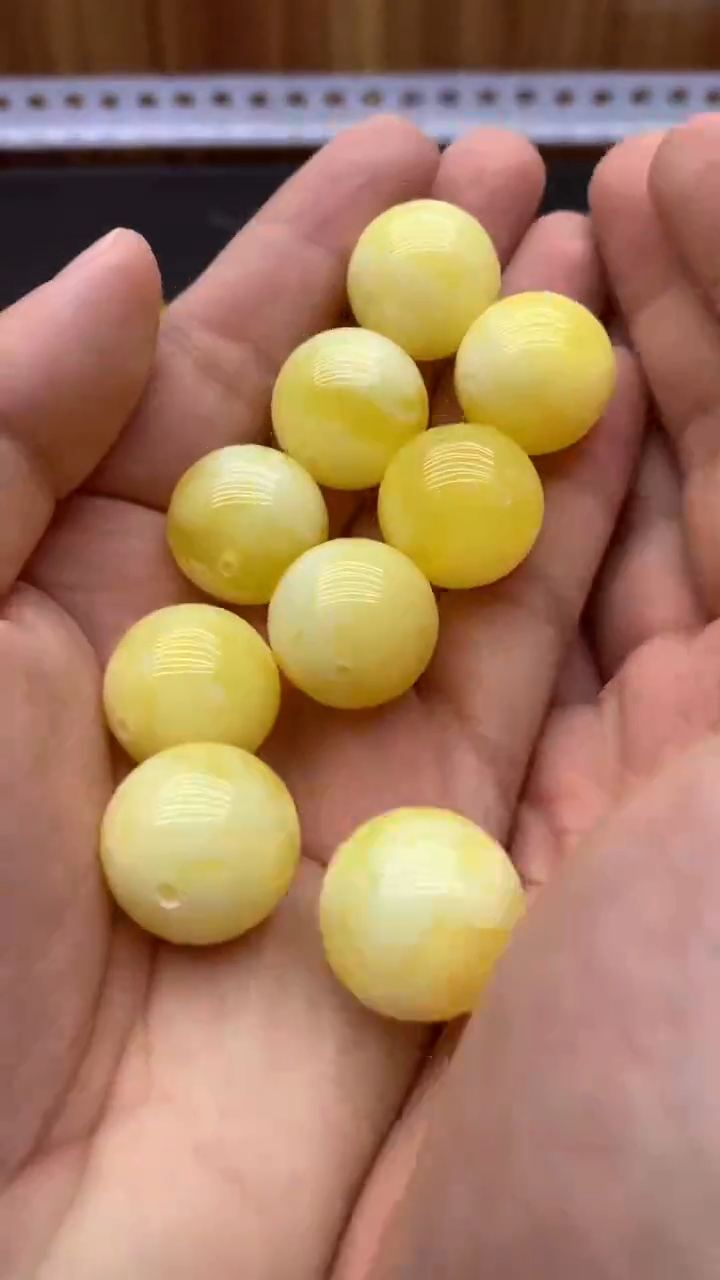 D119.柠檬黄20毫米单珠