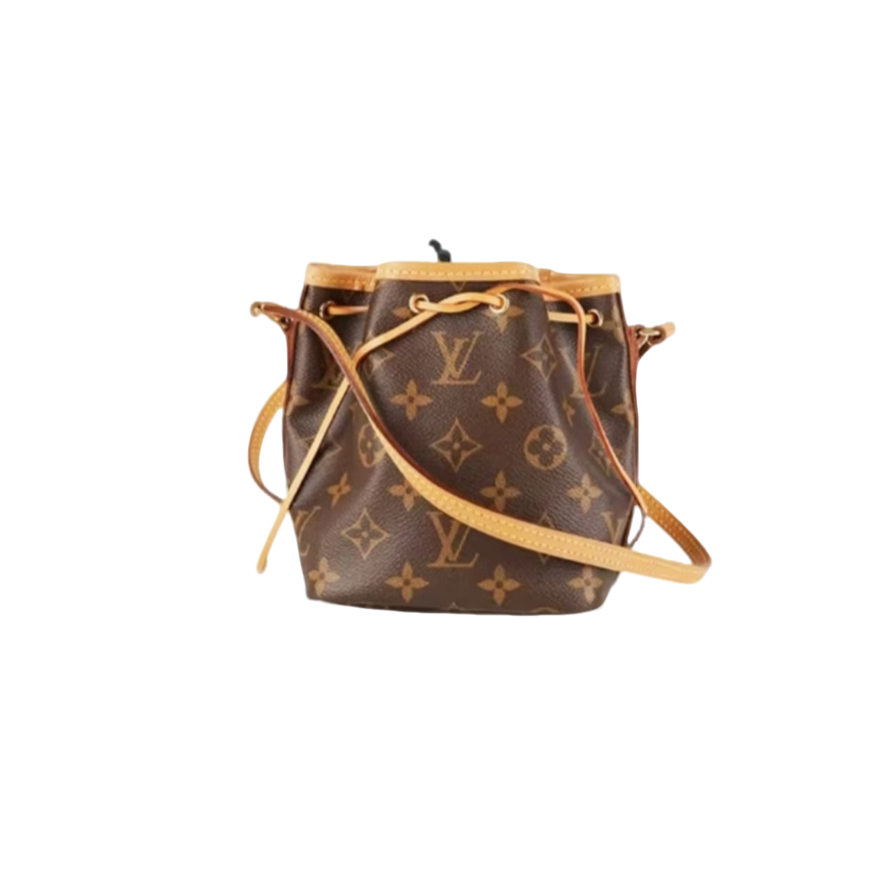 99新 LouisVuitton/路易威登 现代芯片款抽绳水桶迷你/植鞣革换新