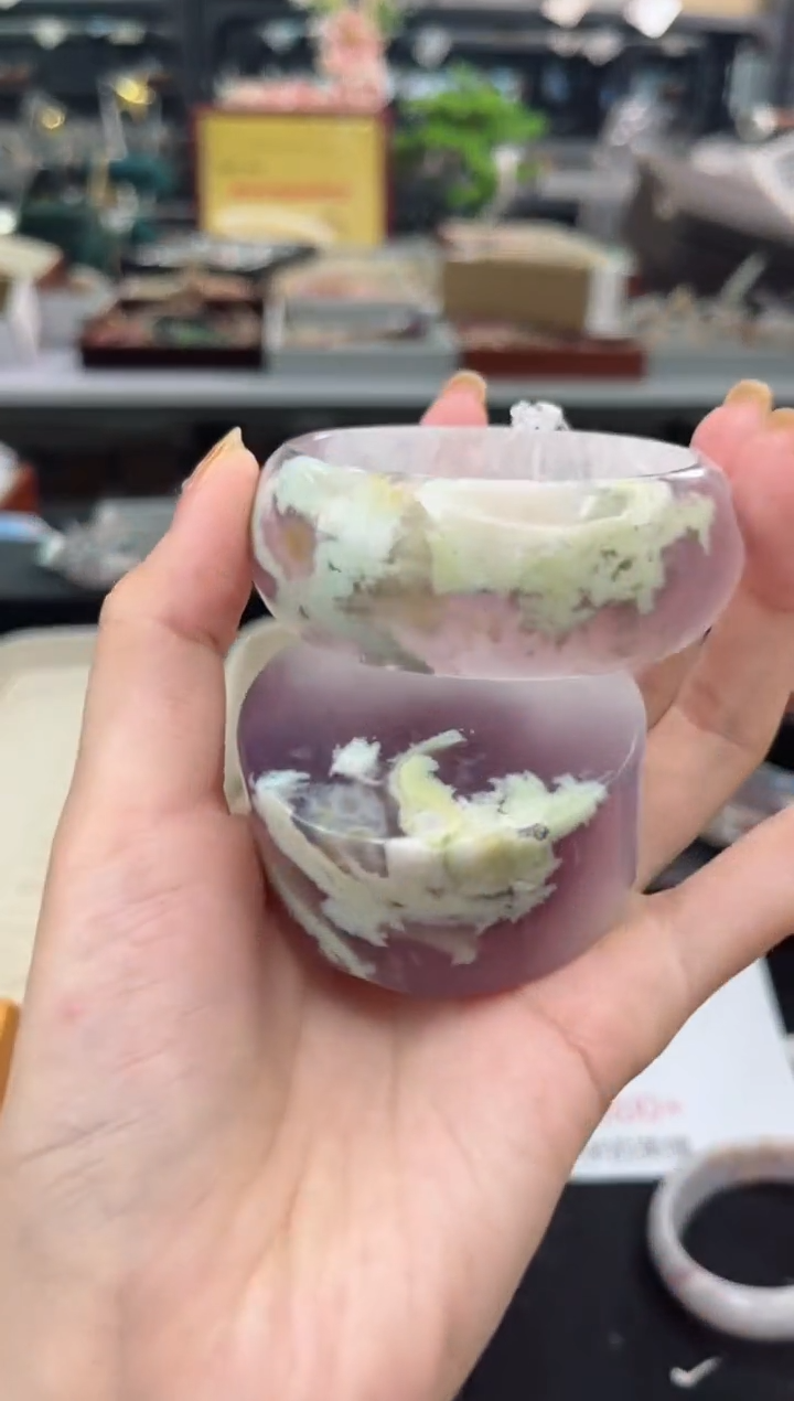 【闪购商品】石英质玉手镯未镶嵌55圈口（赠品镯心）3S618