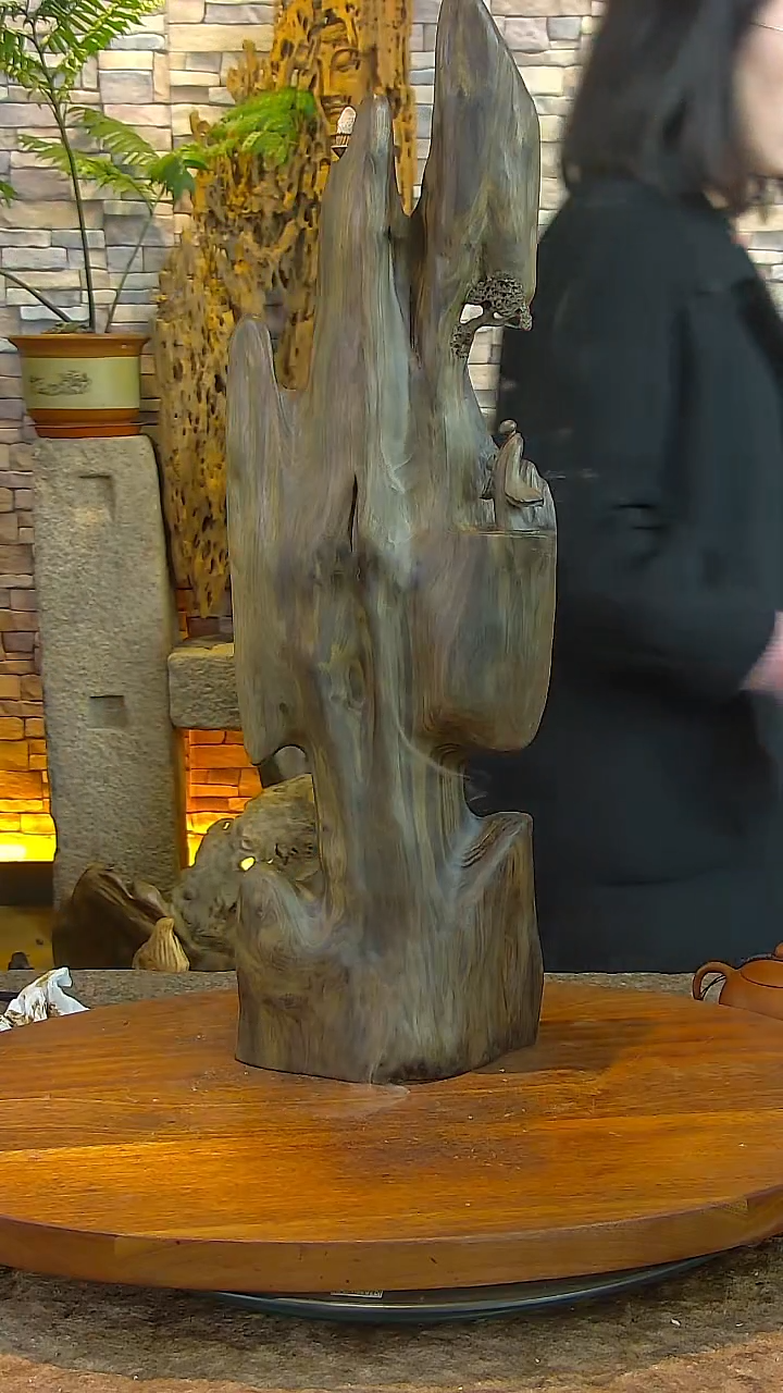 木金丝楠阴沉木禅意山水摆件