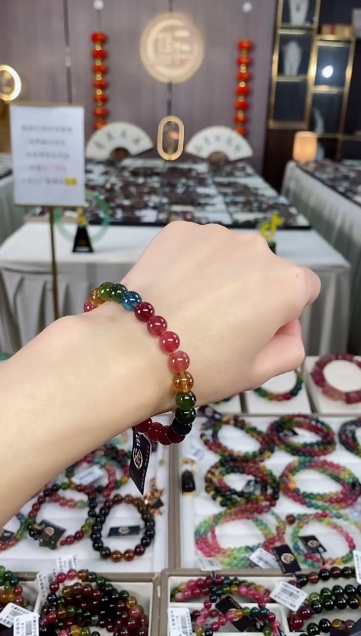 单圈手串7mm+未镶嵌碧玺多样性发货一条 hon