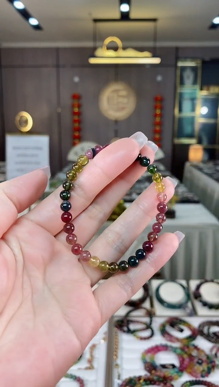 【闪购商品】碧玺单圈手串5mm+未镶嵌（多样性发一条）hon