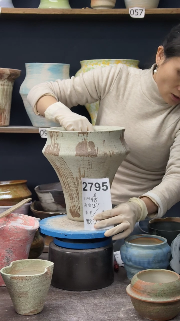 景德镇花盆默认微瑕2795