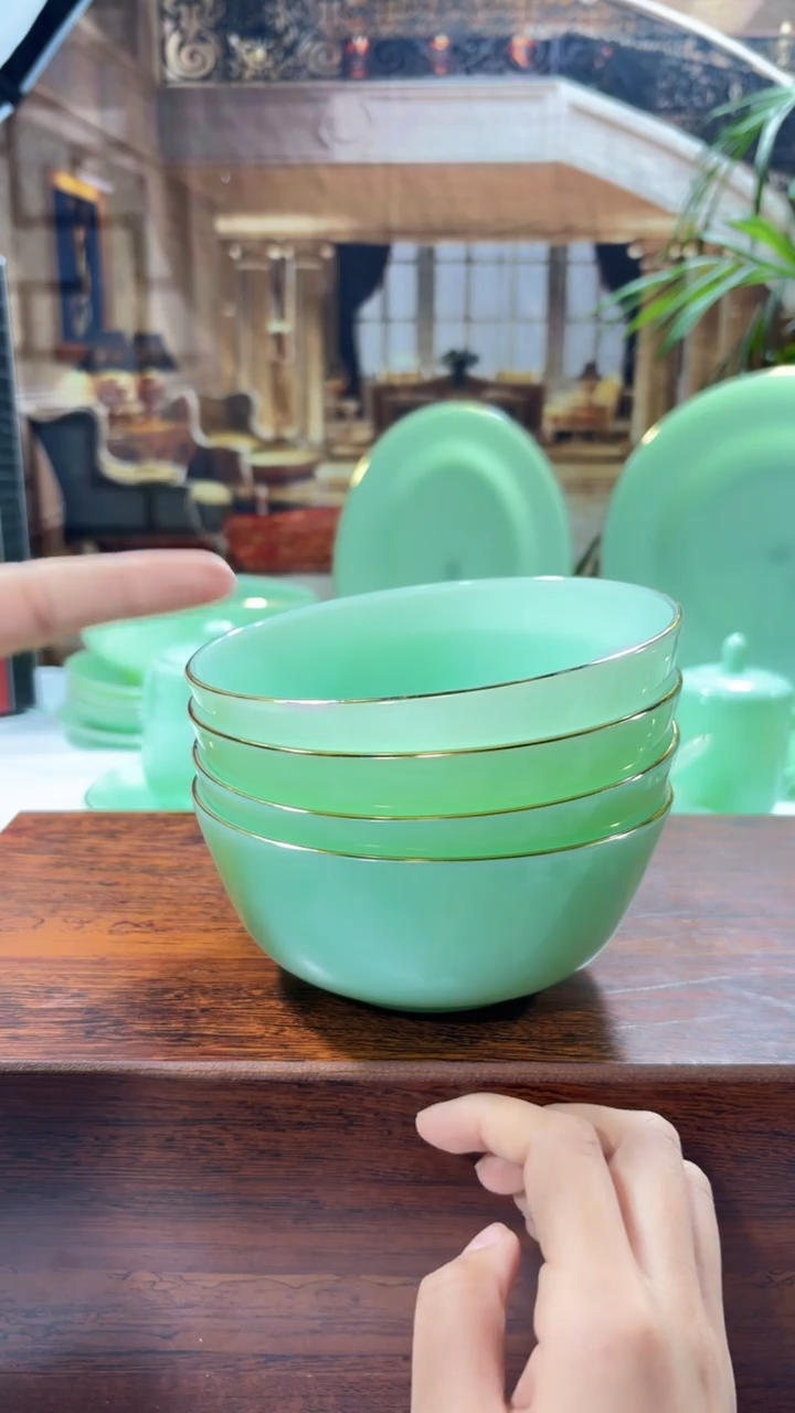 【闪购商品】.... 5.5英寸玉瓷碗4个口径13.8厘米 