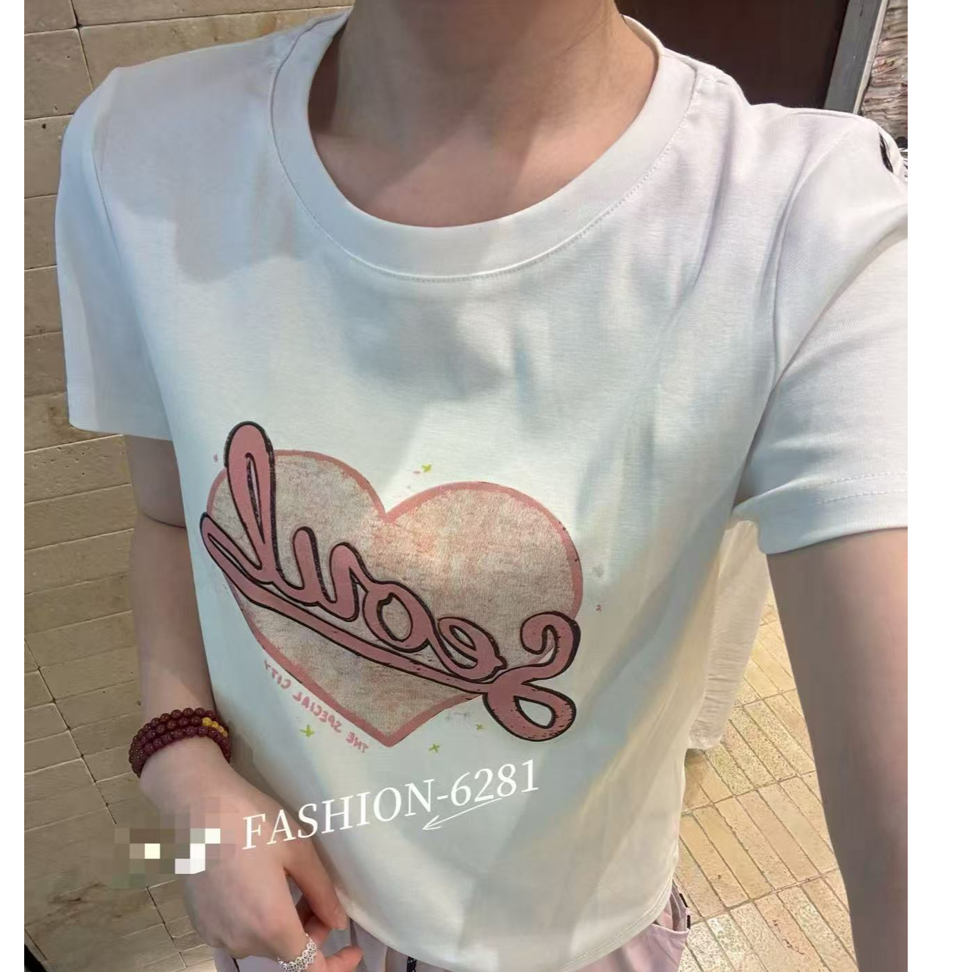 经典百搭时尚显瘦圆领短袖T恤舒适气质自信热爱美好生活冰凉夏季