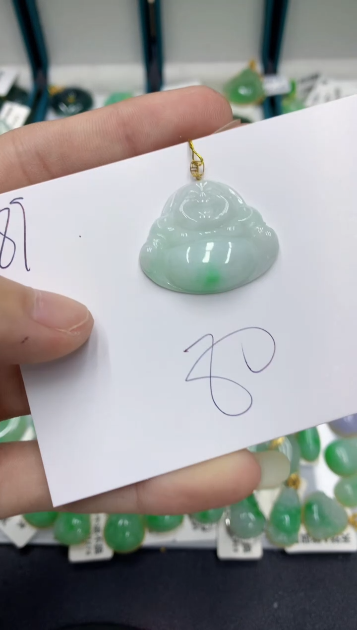 【闪购商品】翡翠颈饰18K金镶嵌翡翠