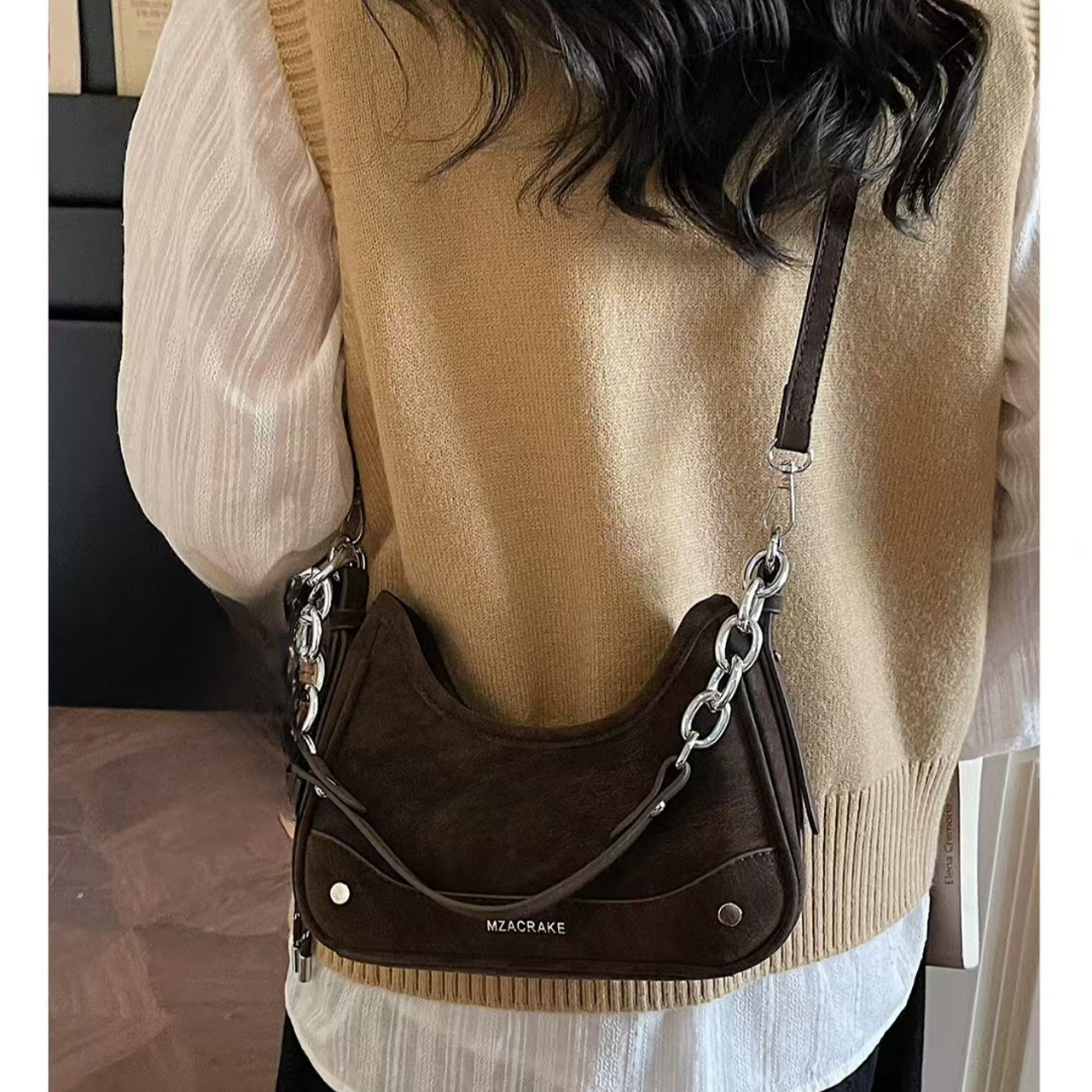 【阿芳专属】秋冬链条包包女2025新款轻奢小众高级感通勤百搭斜挎包