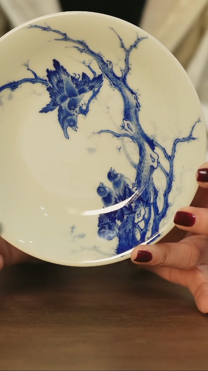 【闪购商品】景德镇手工青花单翠壶承