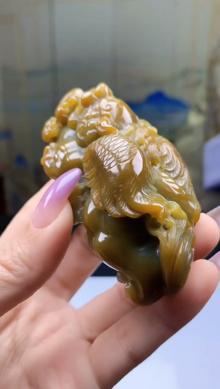 【闪购商品】定制翡翠未镶嵌4902ty-毛货挂件85