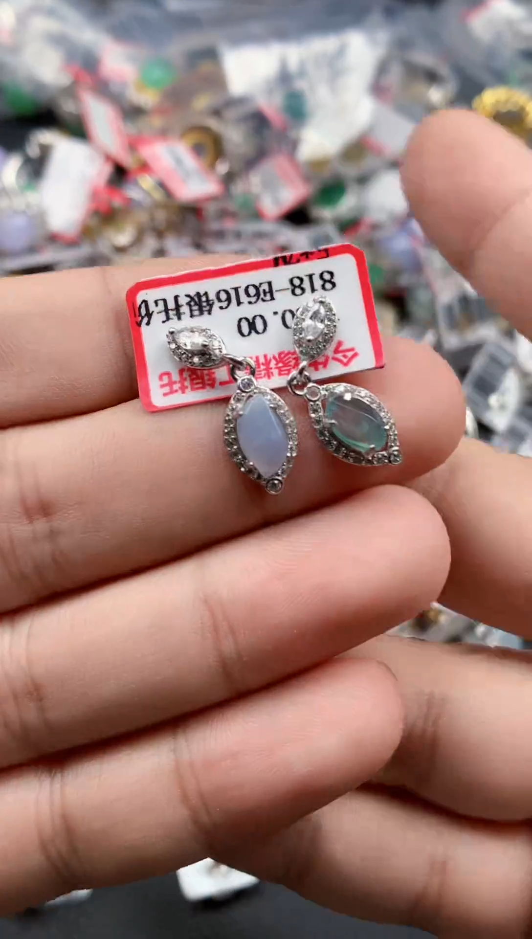 银S925镶嵌戒指翡翠天然A货缅甸翡翠