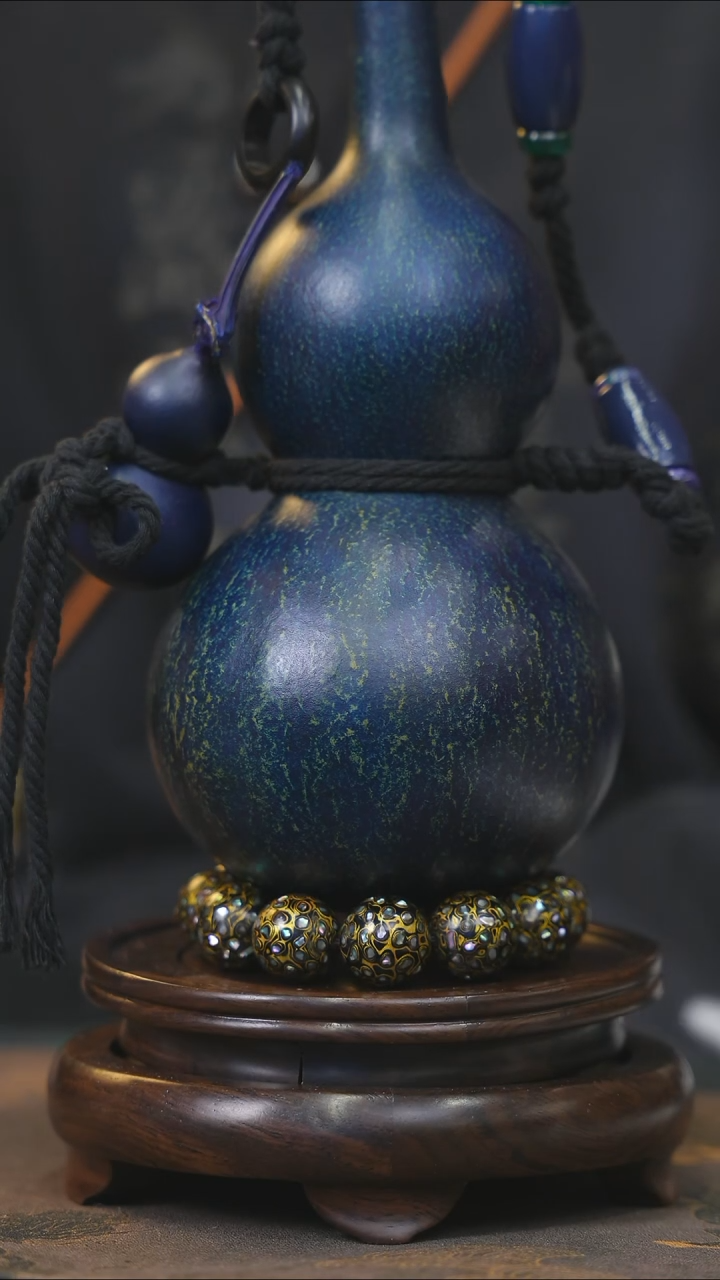 【闪购商品】YD223大漆酒葫芦不包手串及旋转底座