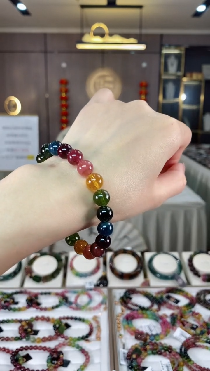 【闪购商品】碧玺单圈手串9mm+未镶嵌（多样性发一条）hon 