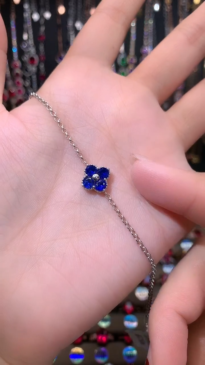【闪购商品】蓝宝石戒指银S925镶嵌银色