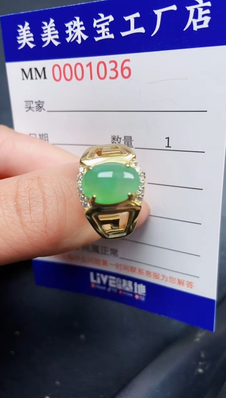 翡翠银S925镶嵌颈饰1036
