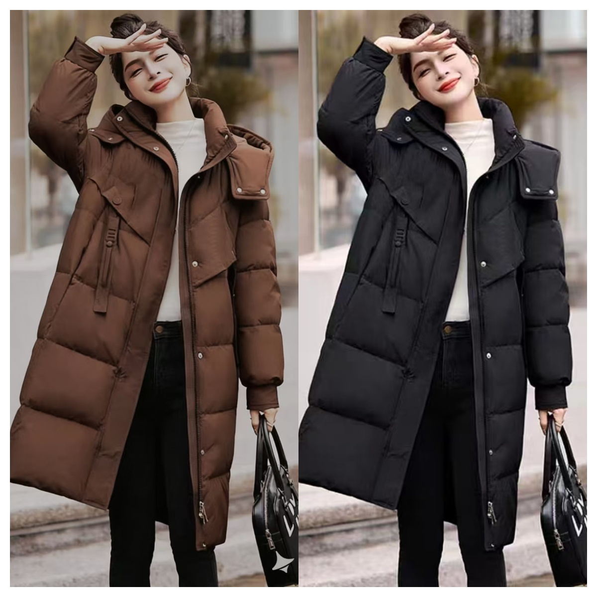 2535设计款加厚连帽韩版棉服