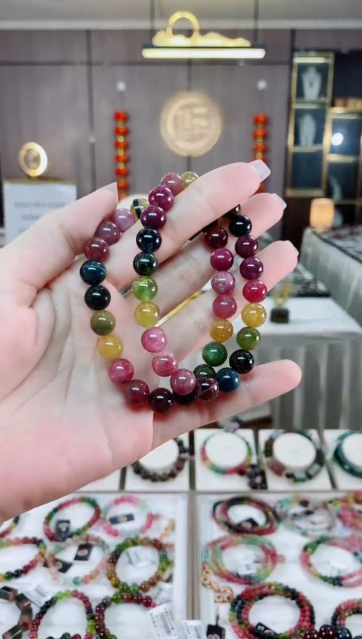 【闪购商品】碧玺单圈手串8mm+未镶嵌（多样性发一条）hon