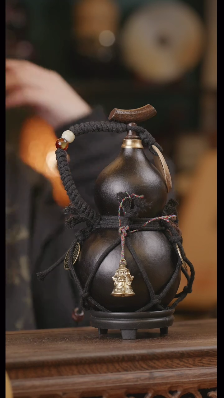 【闪购商品】304号精品天然大漆工艺防渗内胆酒葫芦~