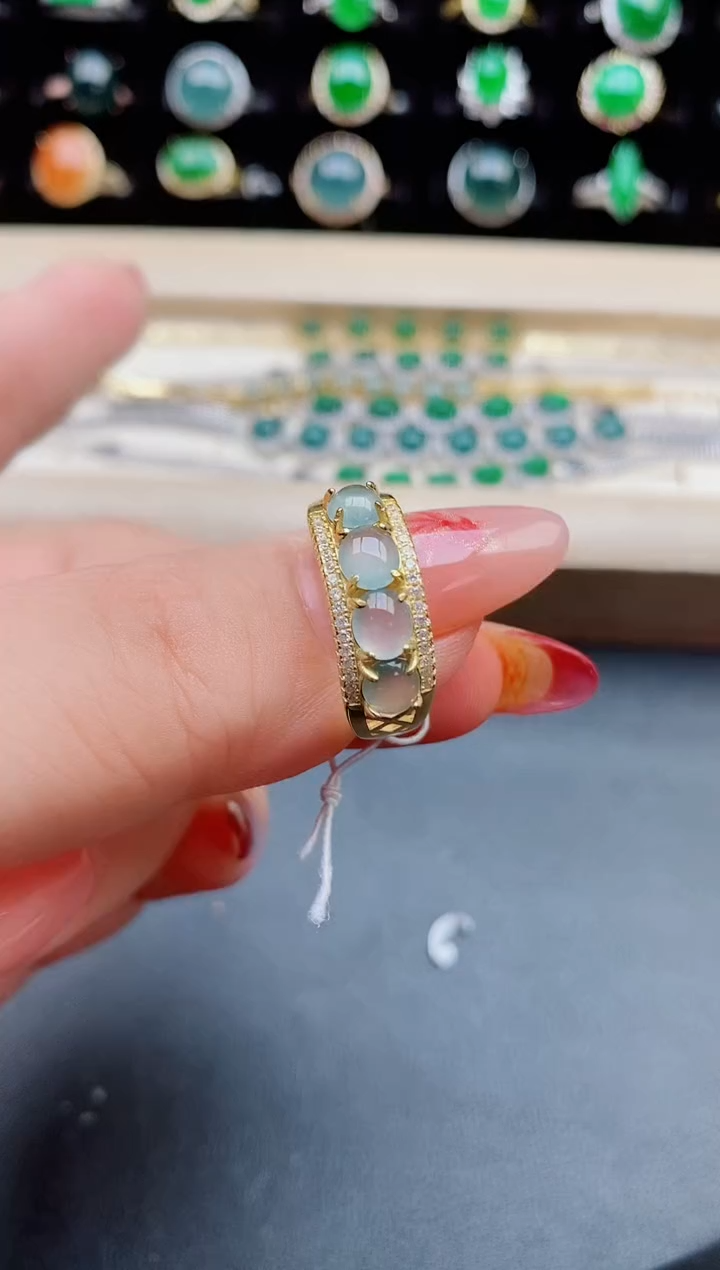 【闪购商品】翡翠戒指银S925镶嵌321321