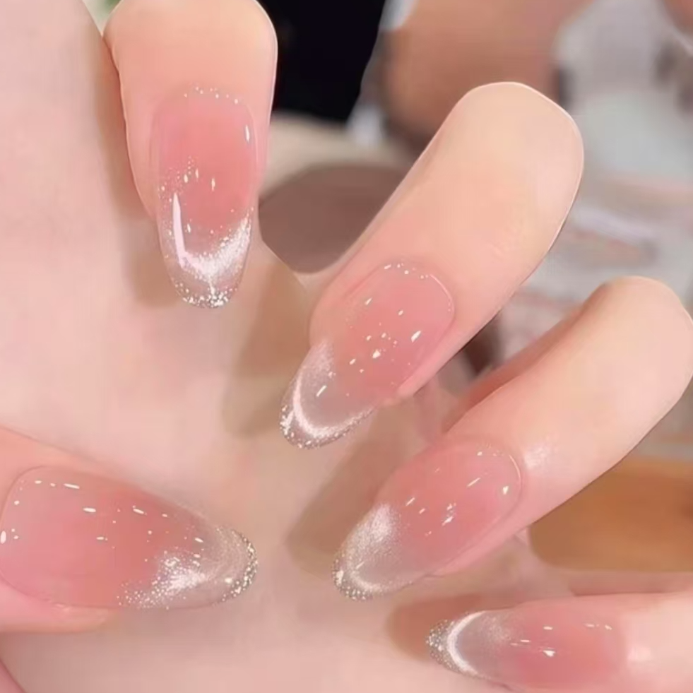 【素颜】裸色猫眼短款穿戴甲日常温柔气质高级穿戴加