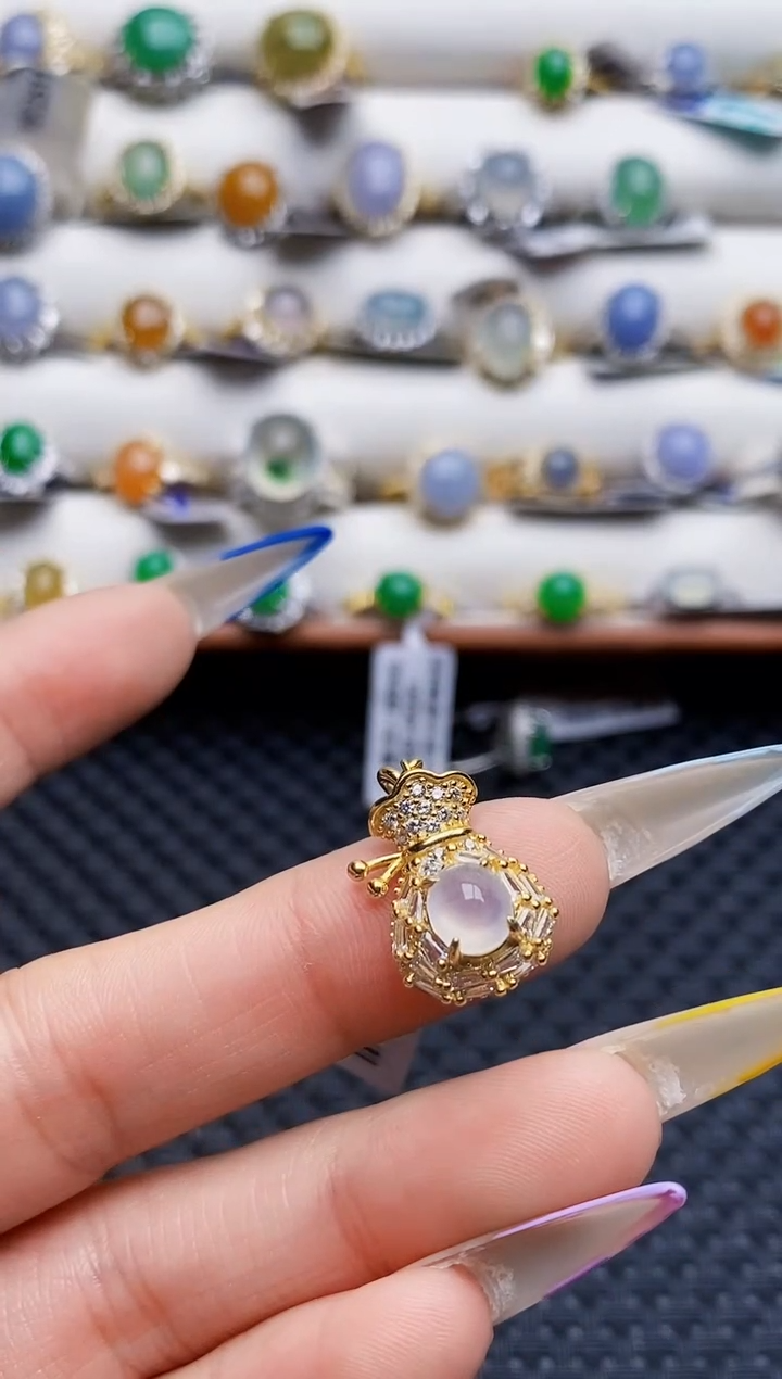 银S925镶嵌戒指翡翠0324