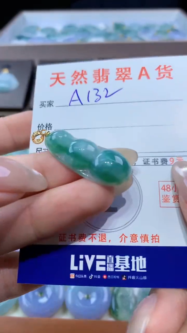 颈饰未镶嵌翡翠天然翡翠A货挂件