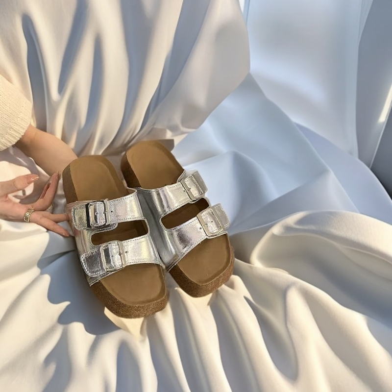 3998-A7-厚底露趾凉拖鞋女