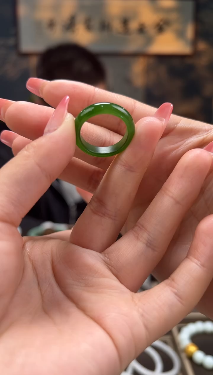 【闪购商品】和田玉戒指未镶嵌卡20mm