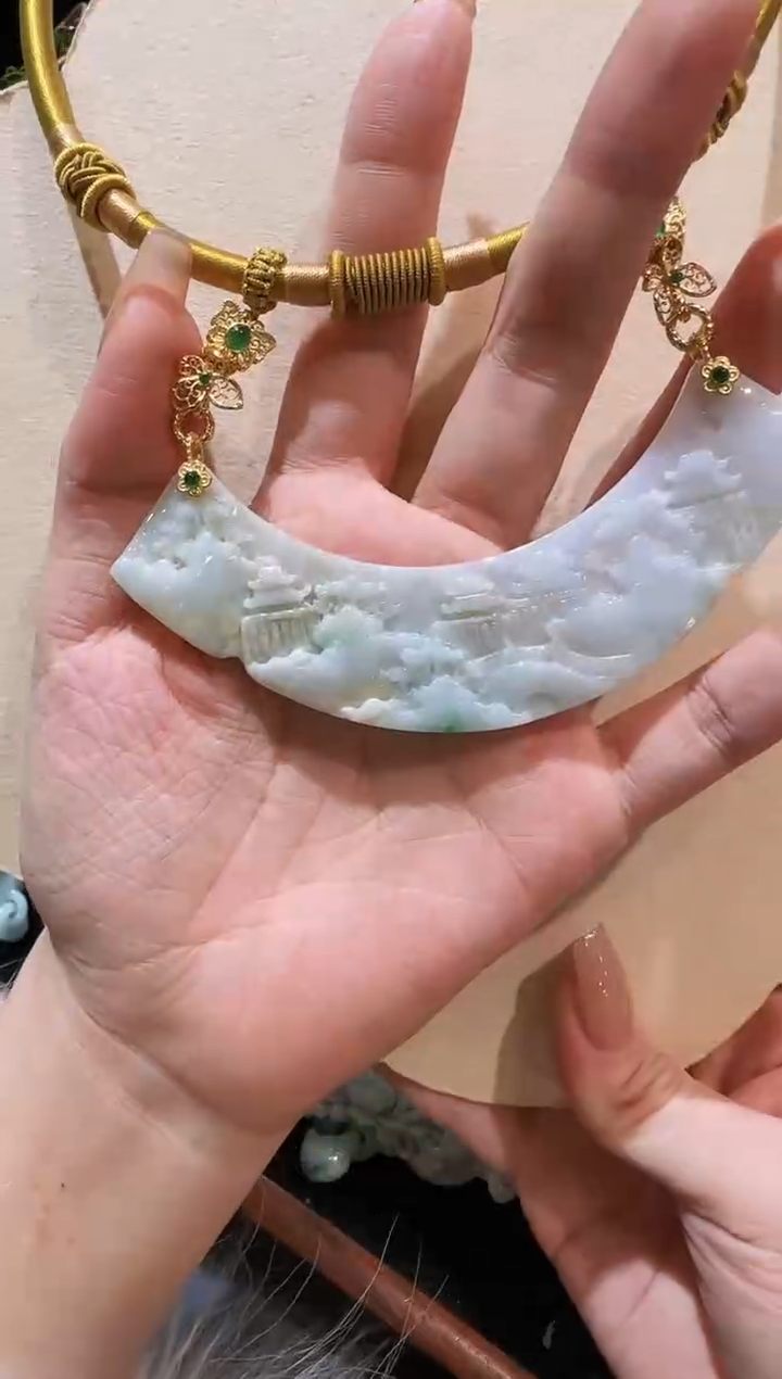 【闪购商品】翡翠颈饰未镶嵌国风