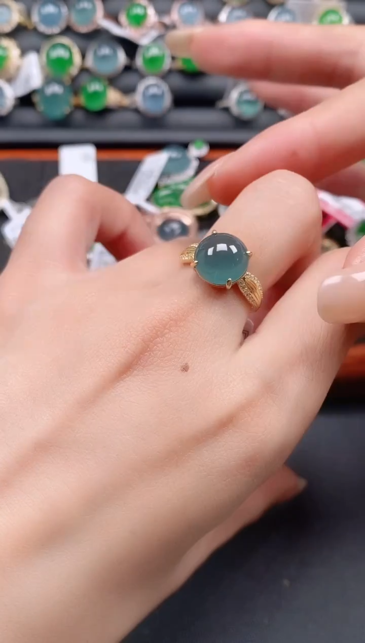 银S925镶嵌戒指翡翠11111