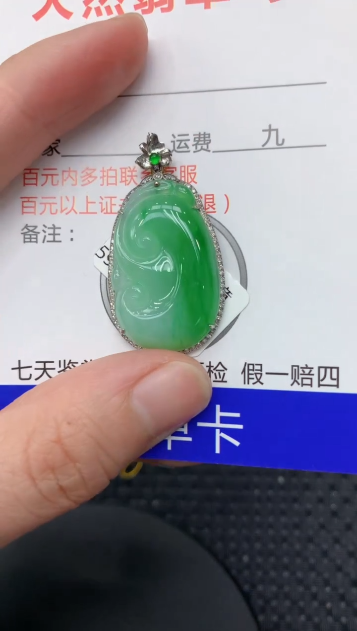 【闪购商品】翡翠颈饰18K金镶嵌1111111111