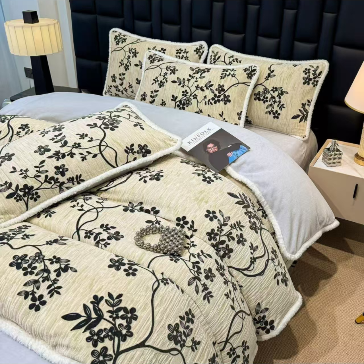 【D粉丝专享】尾单 加厚牛奶绒四件套-香榭落叶