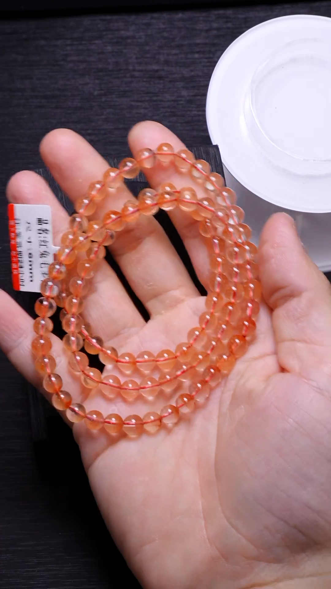 【闪购商品】水晶多圈未镶嵌Q056红兔毛多圈6mm