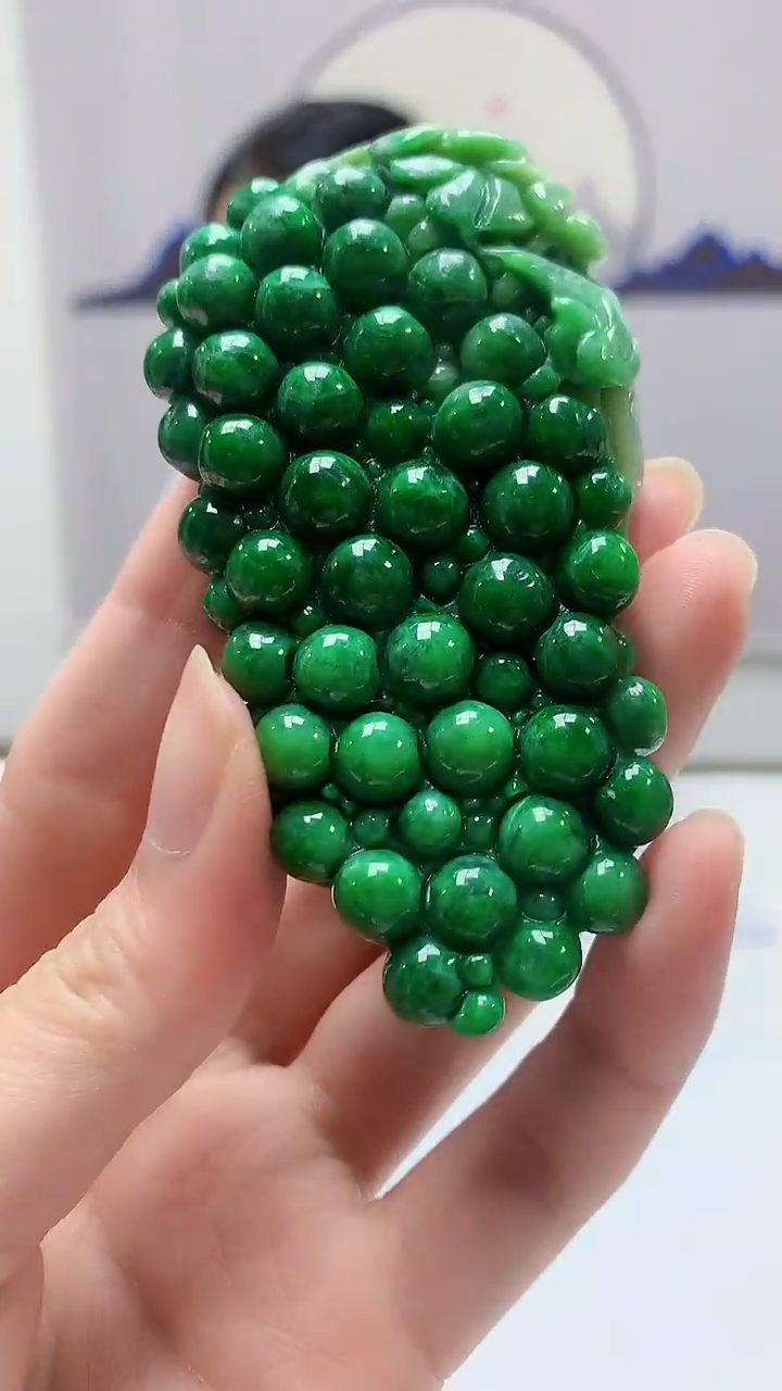 【闪购商品】定制翡翠未镶嵌4902zm-毛货挂件葡萄127