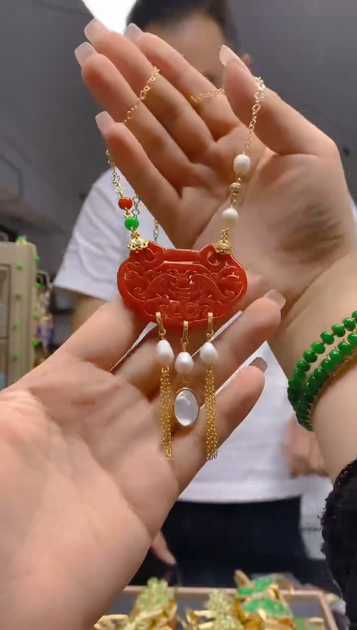 【闪购商品】翡翠耳饰合金249翡翠锁骨链