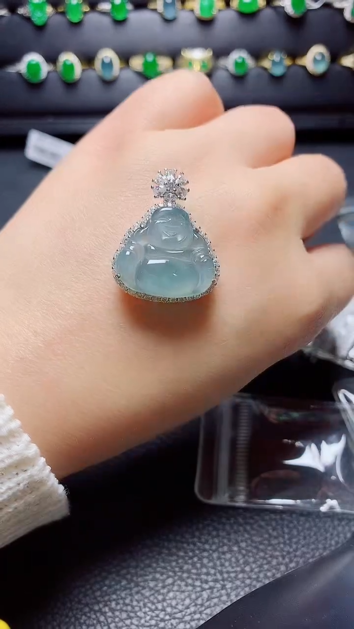 银S925镶嵌戒指翡翠天然翡翠A货s925银镶