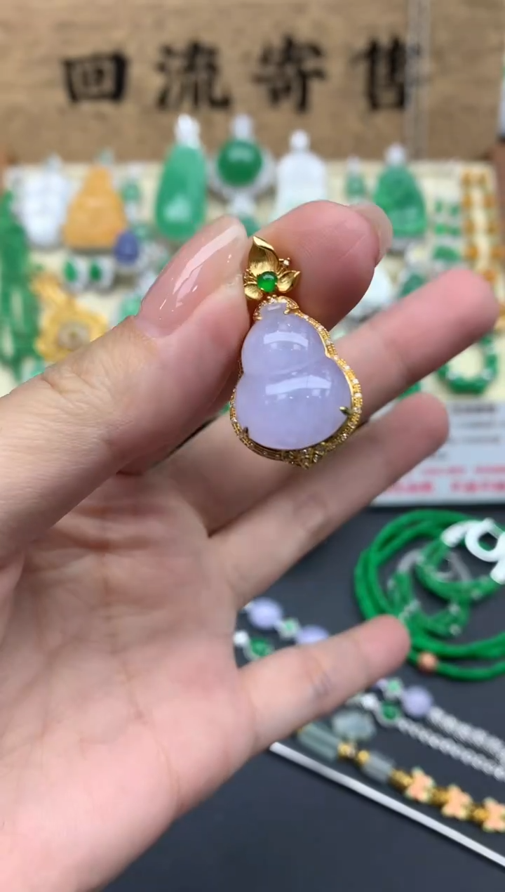 【闪购商品】翡翠颈饰18K金镶嵌522-中国好珍宝