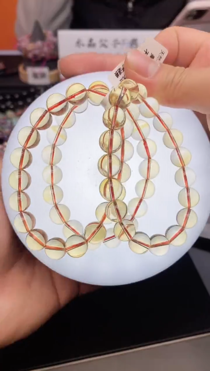 【闪购商品】水晶手链未镶嵌32 黄水晶10mm  多样性发其一