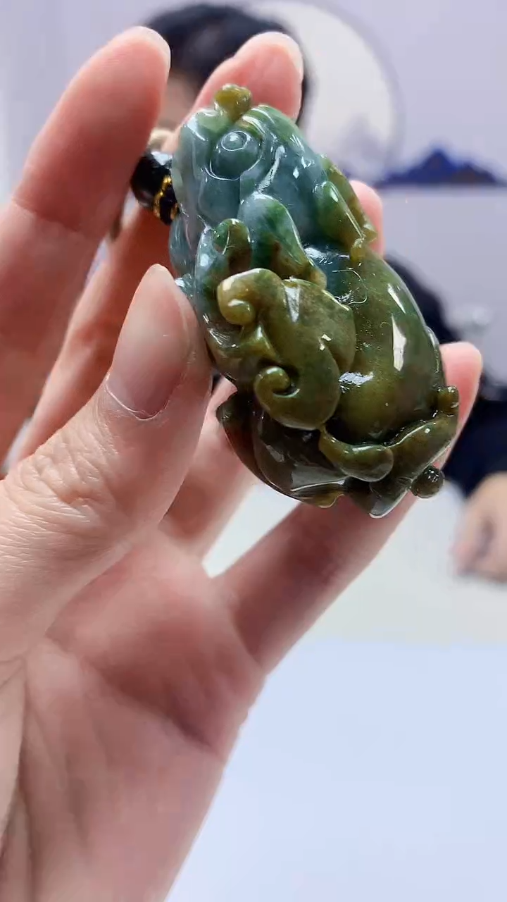 【闪购商品】定制翡翠未镶嵌4917zm-毛货挂件貔貅132