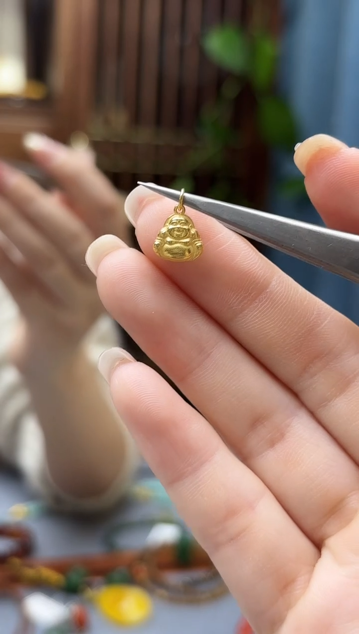 颈饰18K金18K金佛公配饰ZX赠链