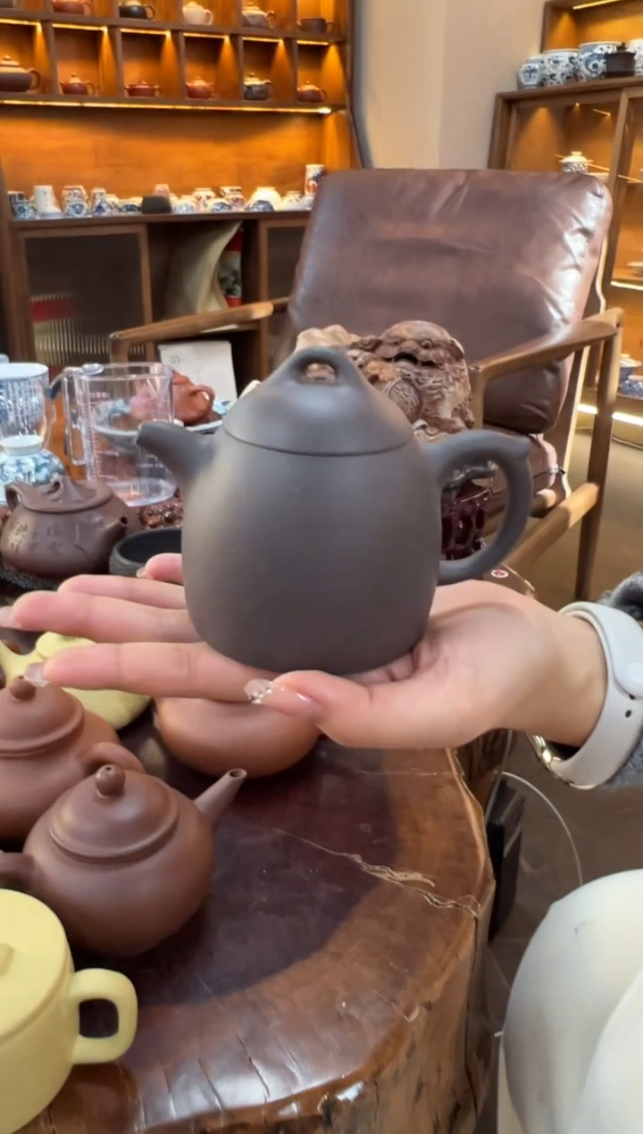 【闪购商品】紫砂茶壶【头哥手工壶】秦权天青泥
