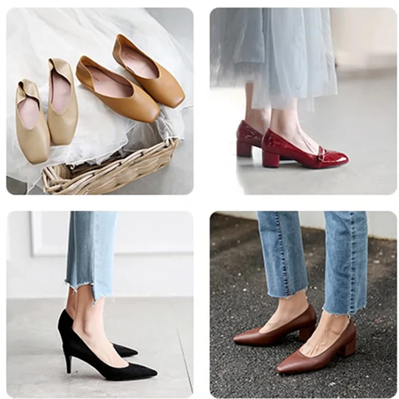 《默认微瑕，介意勿拍》女鞋时尚百搭粗跟高跟尖头浅口中跟跟鞋细跟