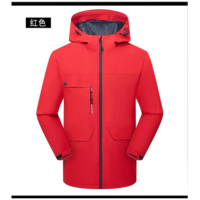 一体加绒工装冲锋衣冬季防寒保暖工作服户外防风防水防刮外套定制